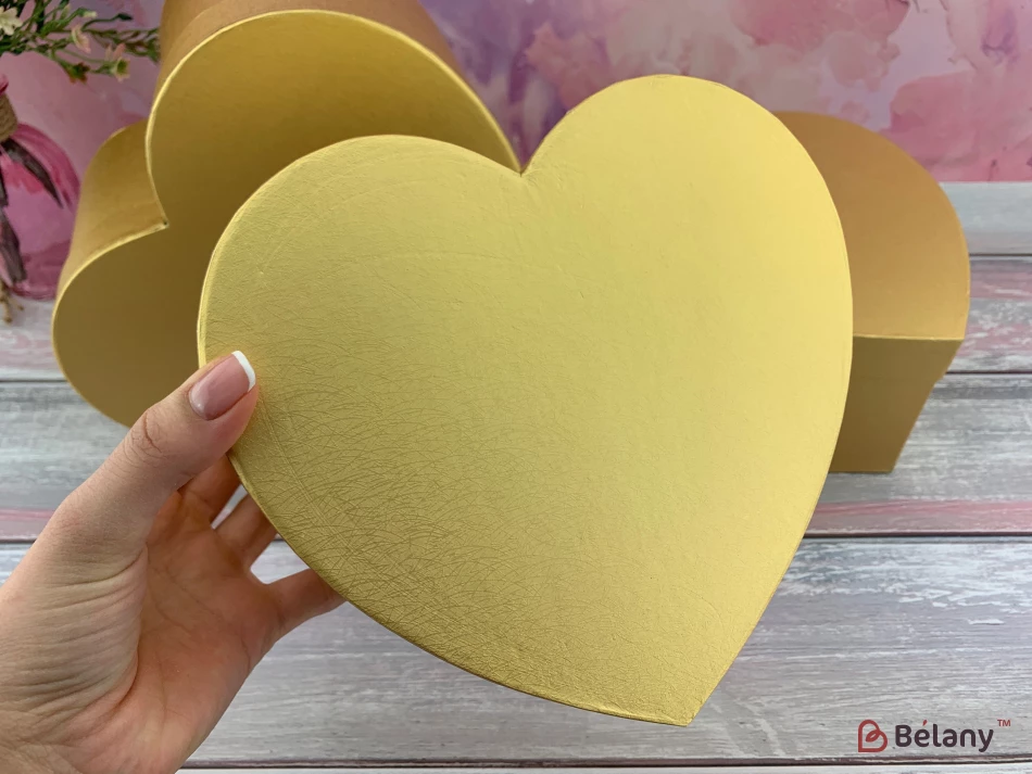 Коробка в форме сердца "Liquid" золото | 4