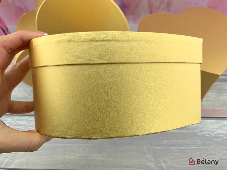 Коробка в форме сердца "Liquid" золото | 5