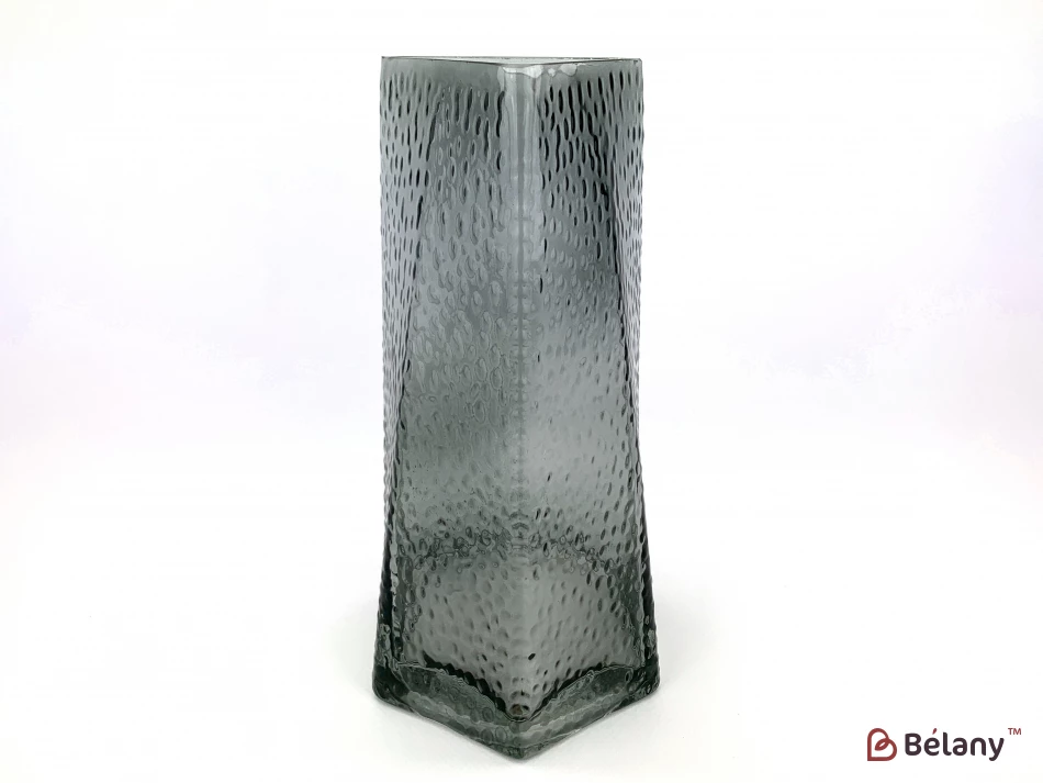 Ваза для цветов "Triangle" пепельный 14х16см