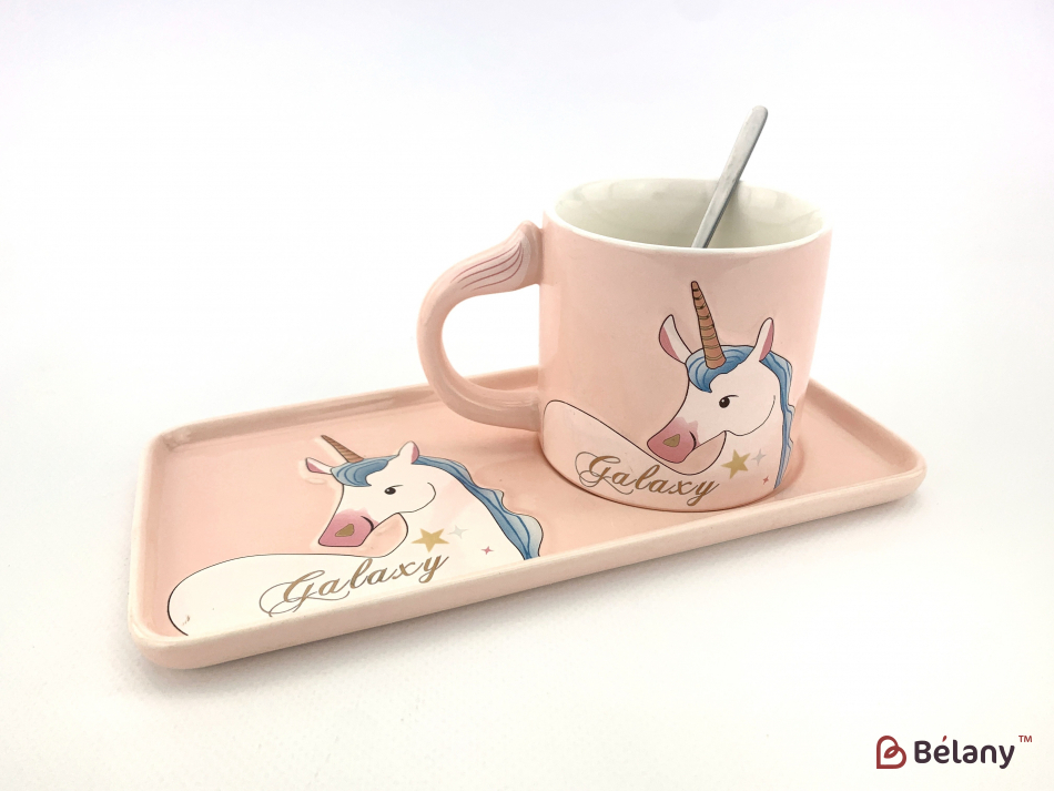 Керамічна чашка "UniGalaxy" із блюдцем galaxy