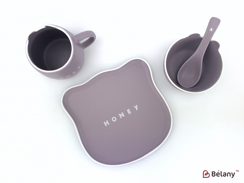 Комплект дитячого посуду "Honey" фіолетовий | 5