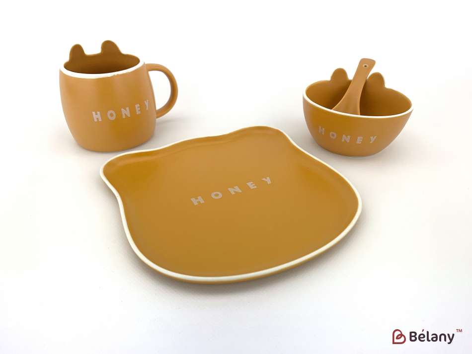 Комплект дитячого посуду "Honey" оранж
