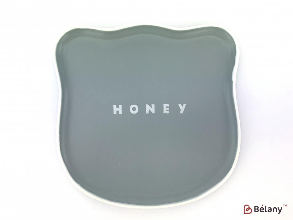 Комплект дитячого посуду "Honey" сірий | 2