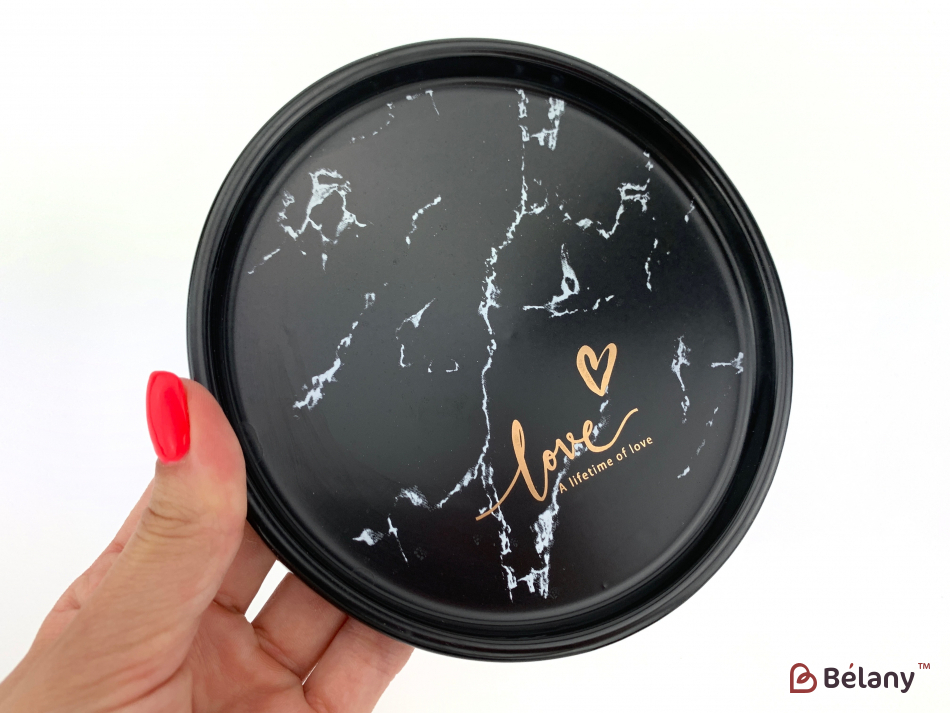 Керамічна чашка із блюдцем "Tree Love" чорна | 4