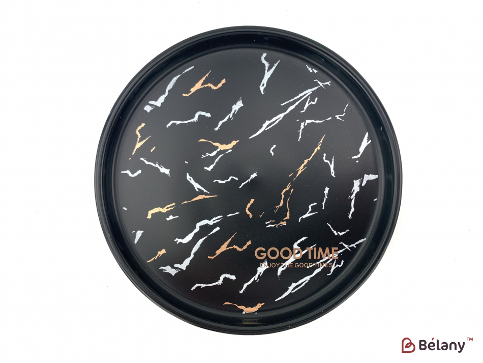 Керамічна чашка із блюдцем "Marmour" чорна | 3