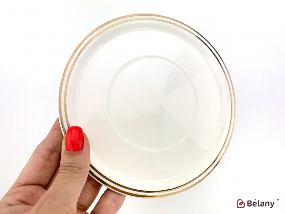 Керамічна чашка із блюдцем "Figures" біла | 4