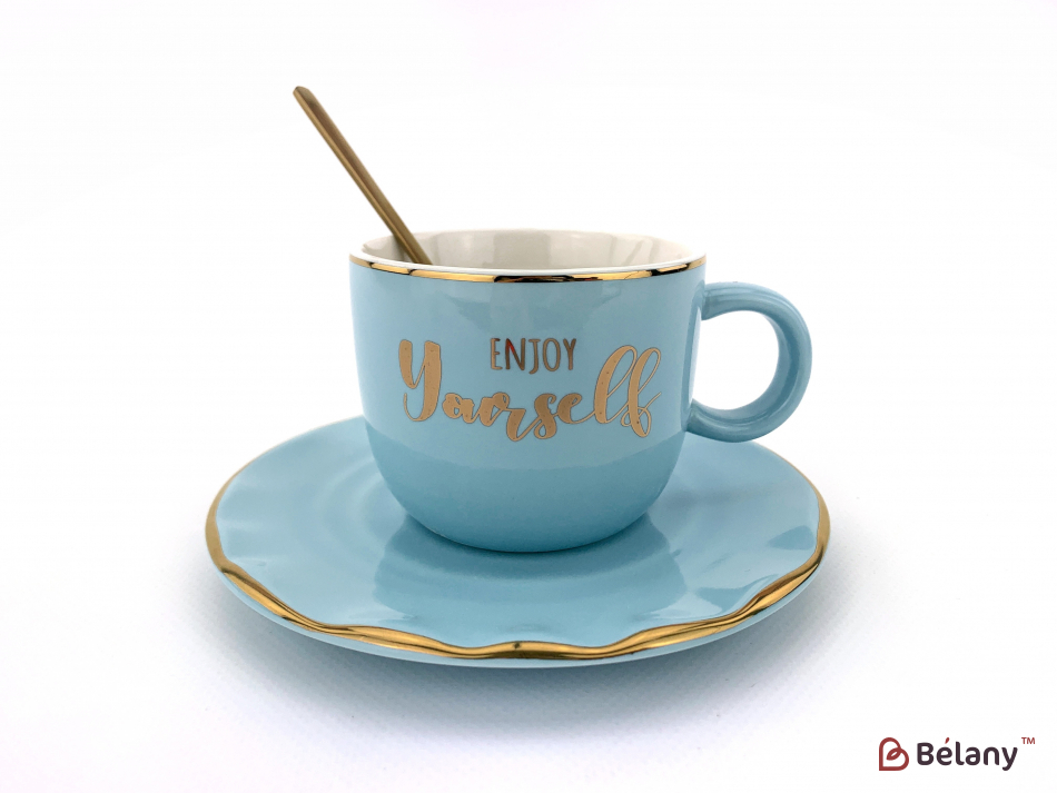 Керамічна чашка "Dzen" блакитна