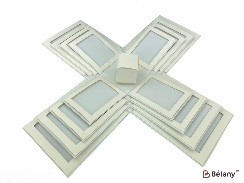 Подарочная коробка раскладная для фото белая