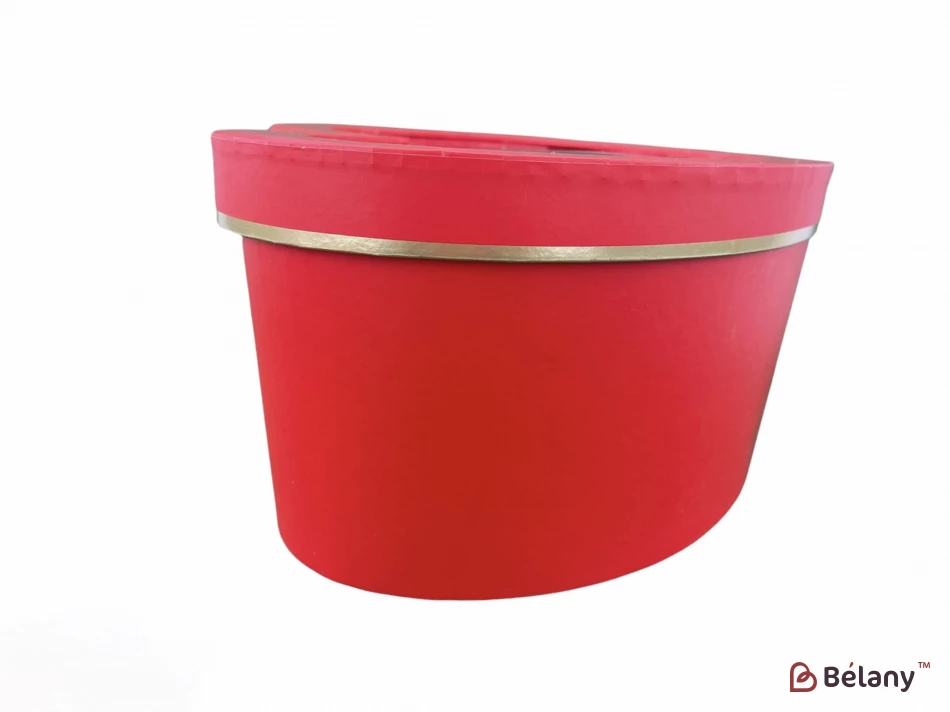 Коробка в форме сердца "Gold edge" красная | 5