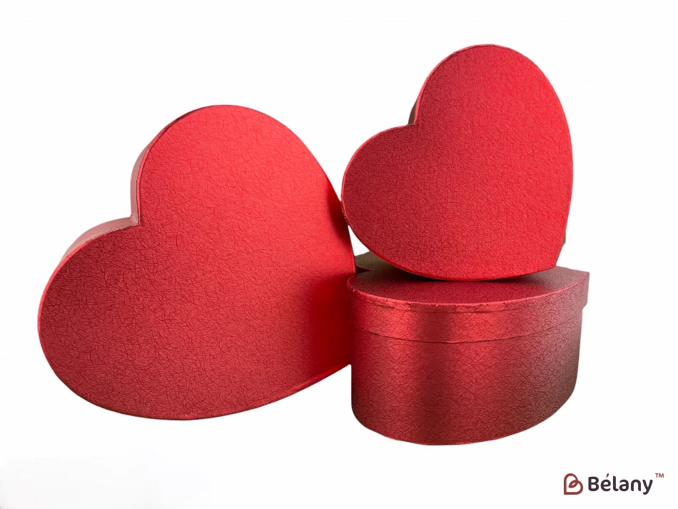 Коробка в форме сердца "Liquid" красная | 2