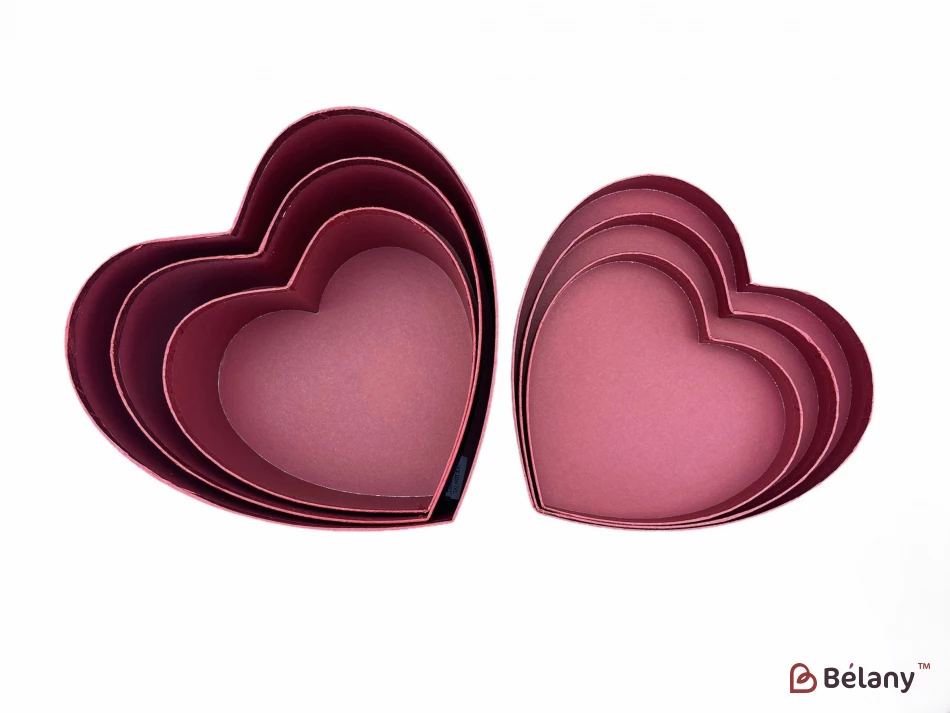Коробка в форме сердца "Liquid" красная | 3