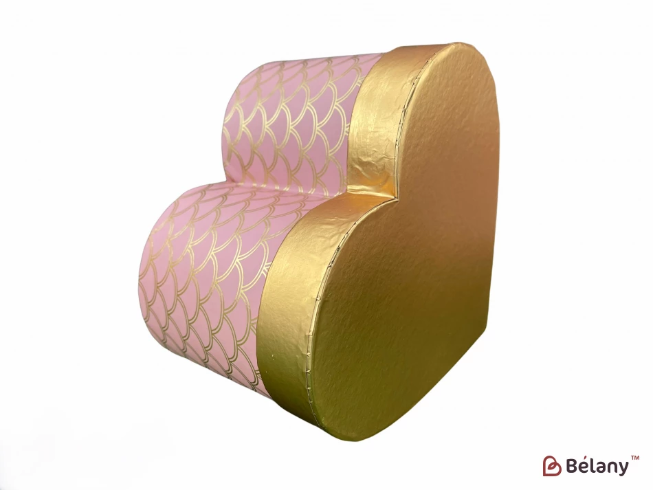 Коробка в форме сердца "Squama" розовая | 3