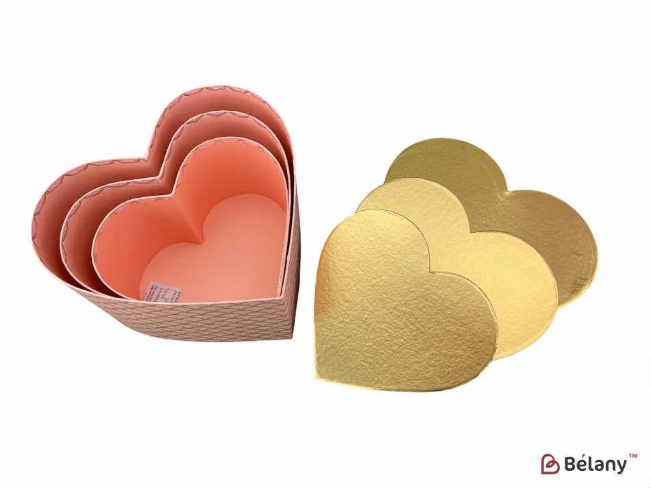 Коробка в форме сердца "Squama" розовая | 2