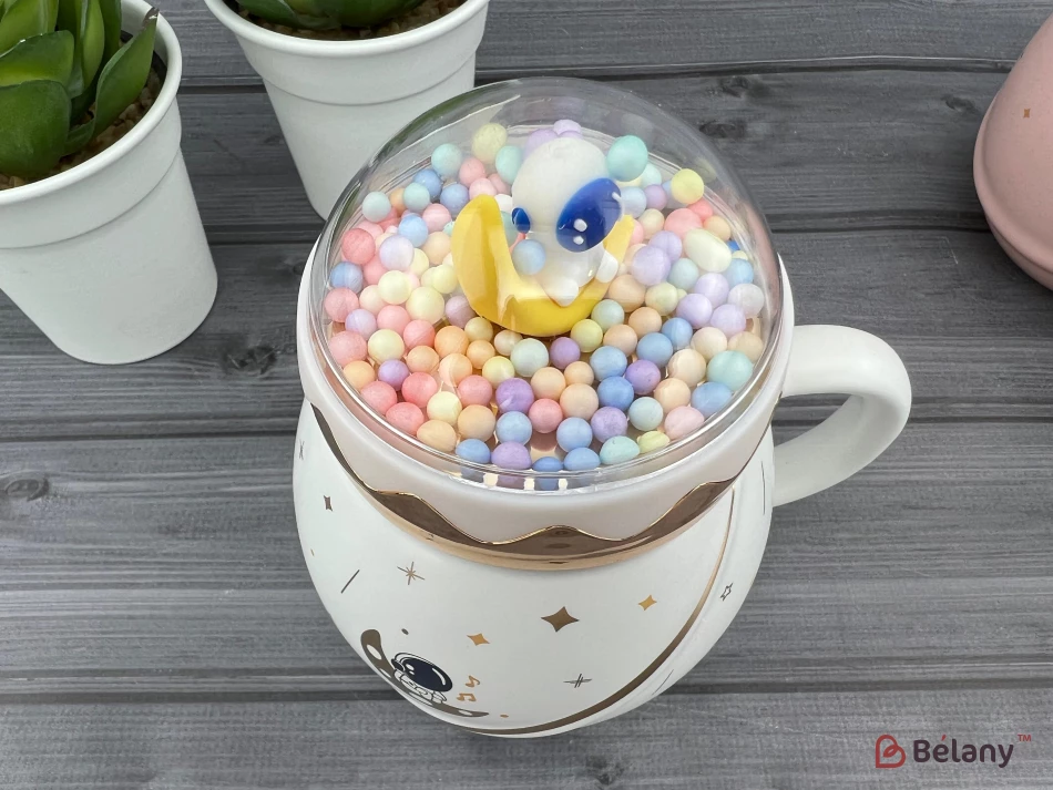 Керамическая чашка "Lost in Space" белая | 4