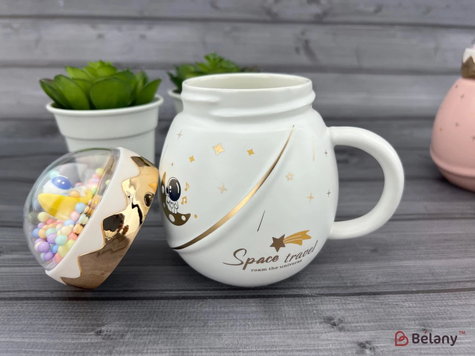 Керамическая чашка "Lost in Space" белая | 6