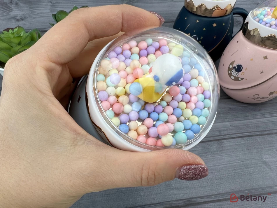 Керамическая чашка "Lost in Space" голубая | 4