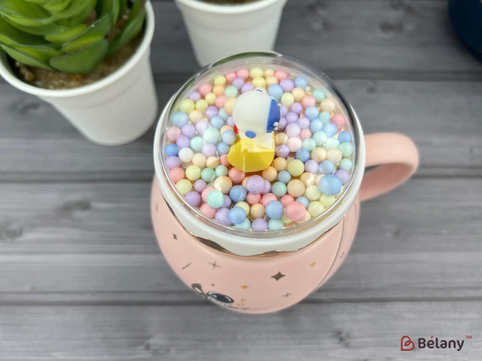 Керамическая чашка "Lost in Space" розовая | 4