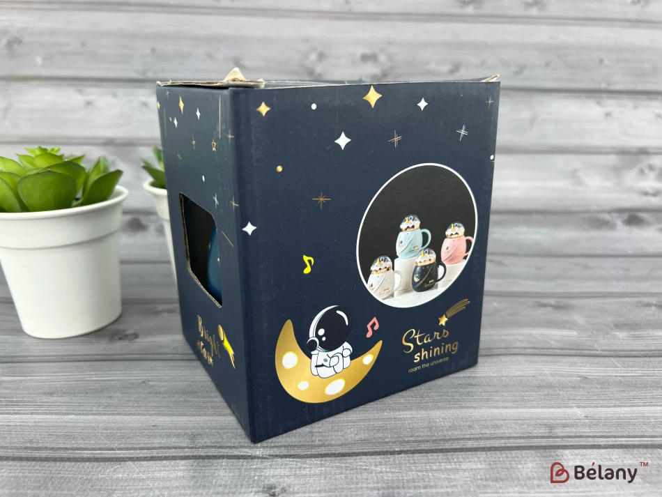 Керамическая чашка "Lost in Space" розовая | 5