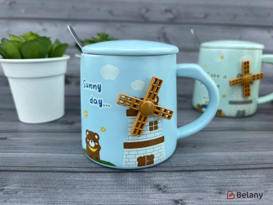 Керамічна чашка "Holland mill" блакитна