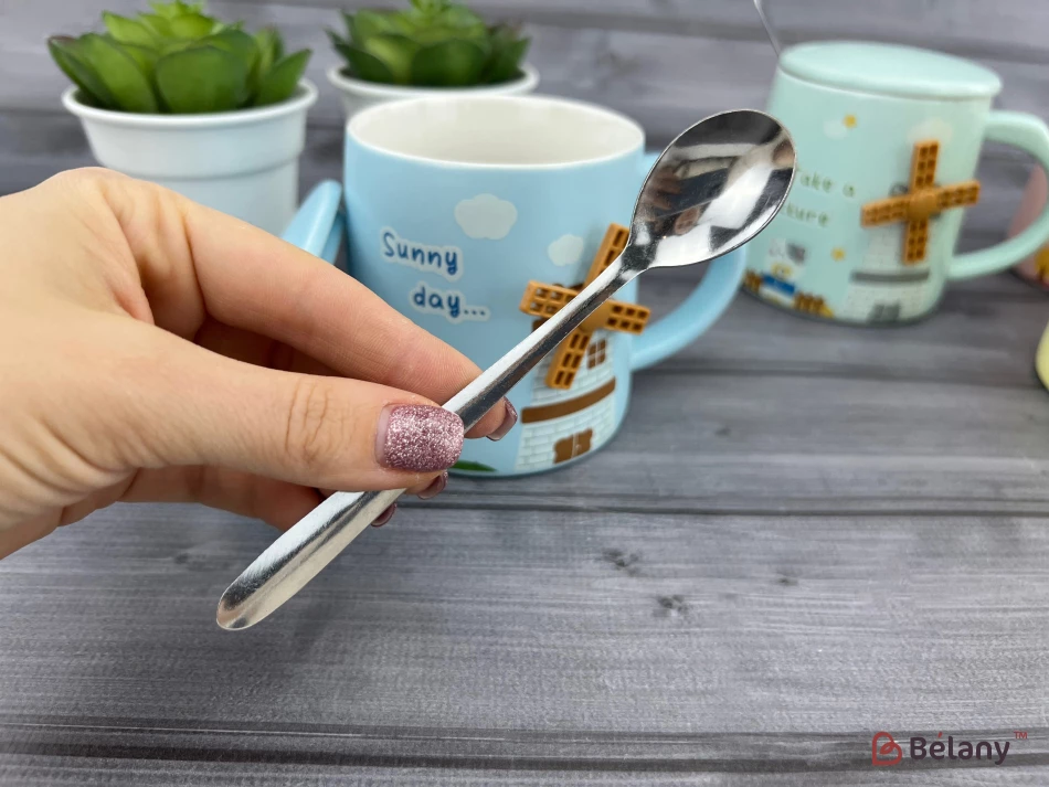 Керамічна чашка "Holland mill" блакитна | 3