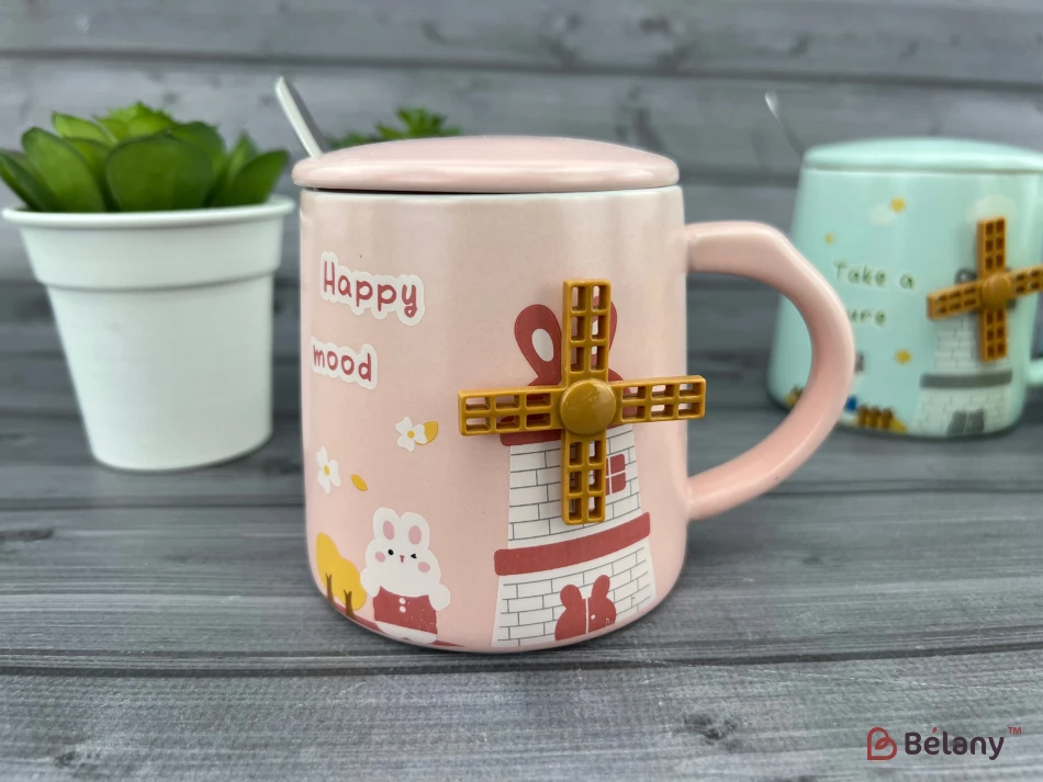 Керамічна чашка "Holland mill" рожева