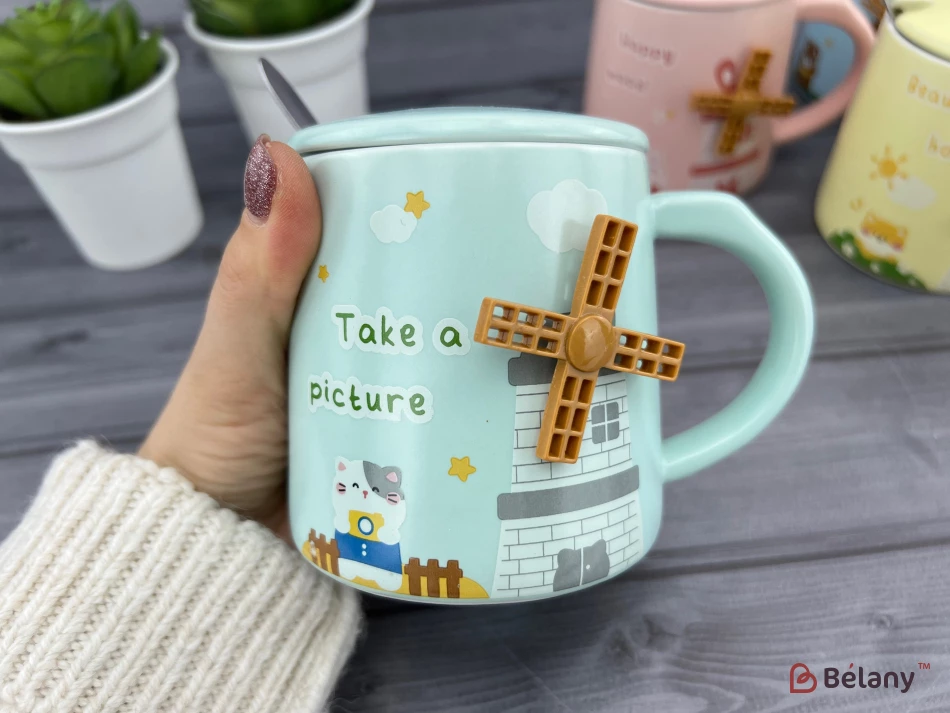 Керамічна чашка "Holland mill" небесна | 2