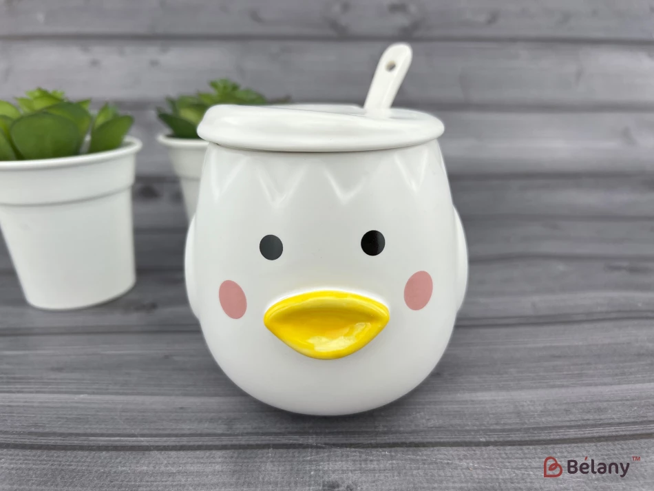 Керамічна чашка "Ducky Face" біла