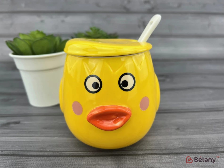 Керамічна чашка "Ducky Face" жовта