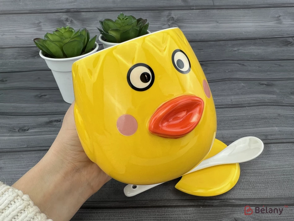 Керамічна чашка "Ducky Face" жовта | 2
