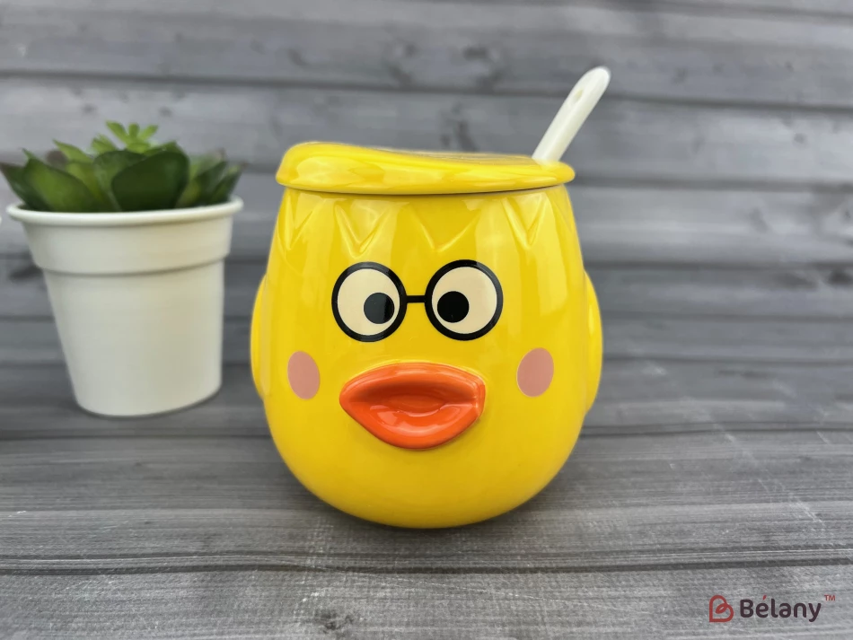 Керамічна чашка "Ducky Face" жовта