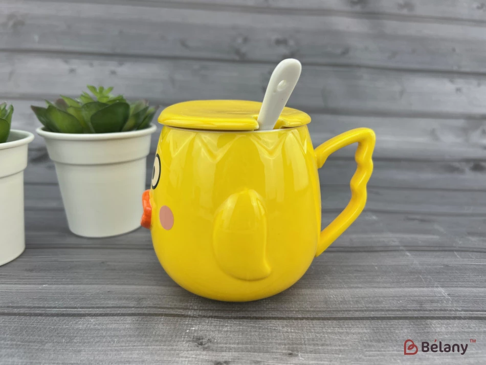 Керамічна чашка "Ducky Face" жовта | 4