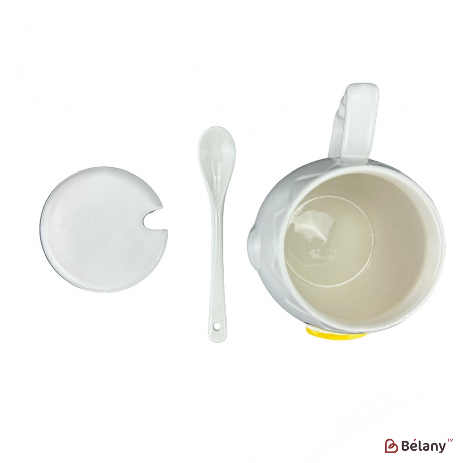 Керамічна чашка "Ducky Face" біла | 3