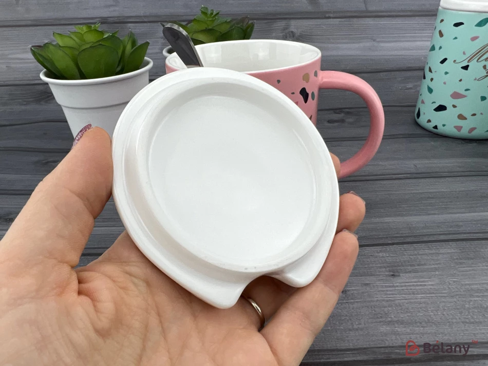 Керамическая чашка "Colory" розовая | 4