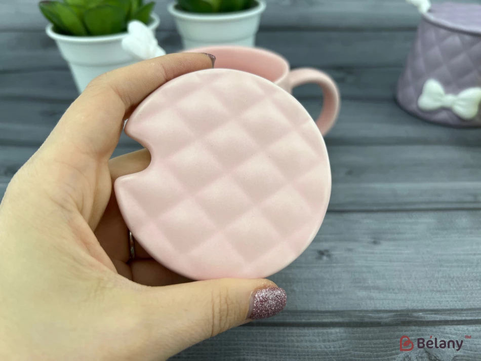 Керамическая чашка "Softy bow" розовая | 5