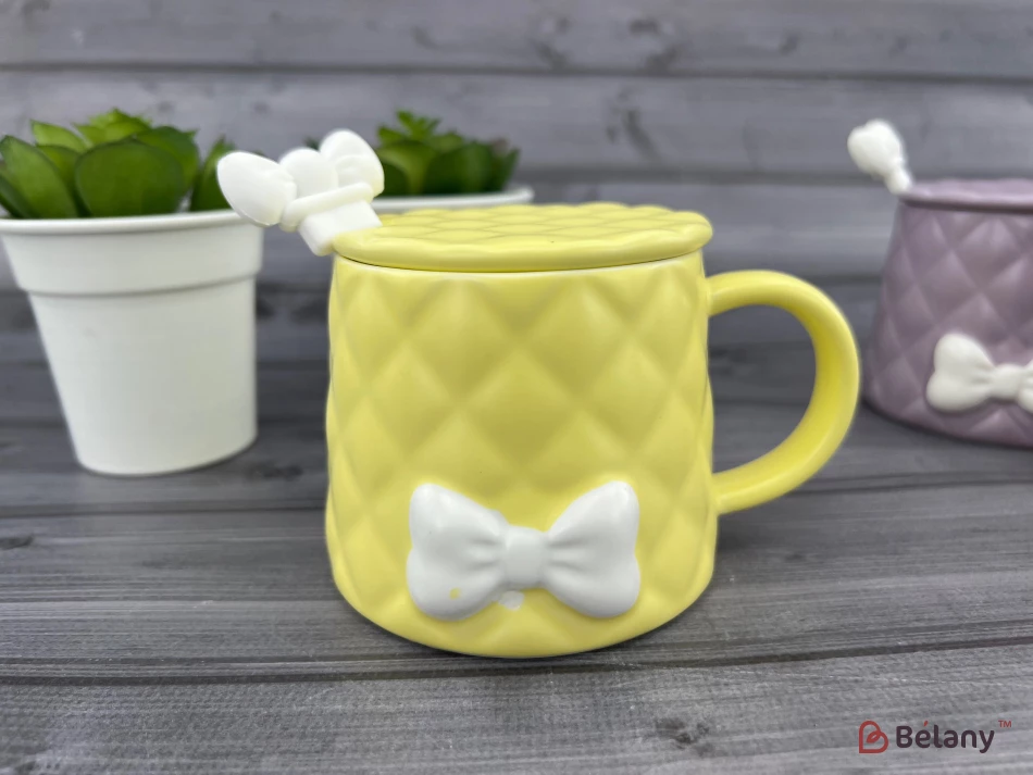 Керамічна чашка "Softy bow" жовтий