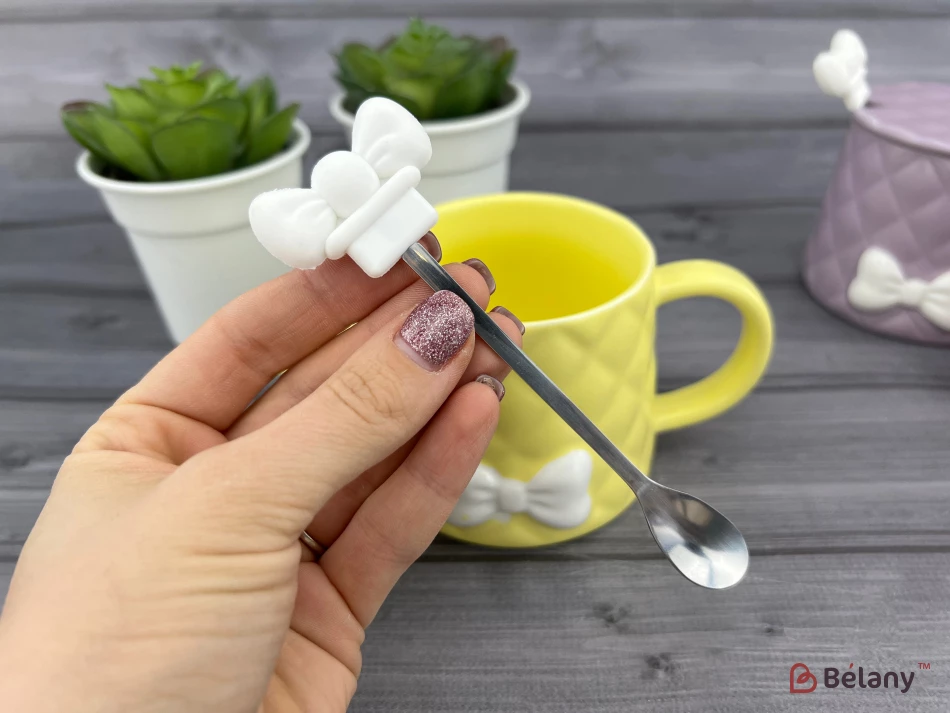 Керамічна чашка "Softy bow" жовтий | 4