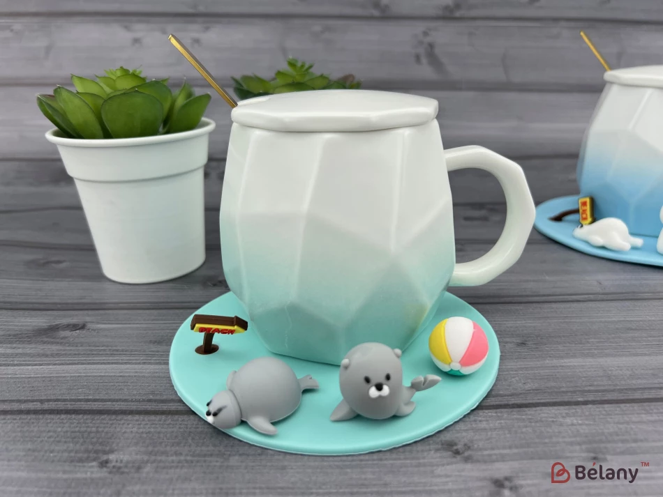 Керамічна чашка "Summer Time" аквамарин