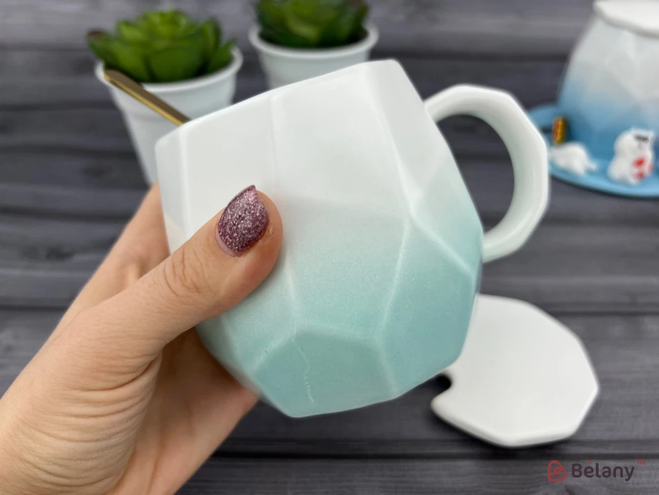 Керамічна чашка "Summer Time" аквамарин | 3