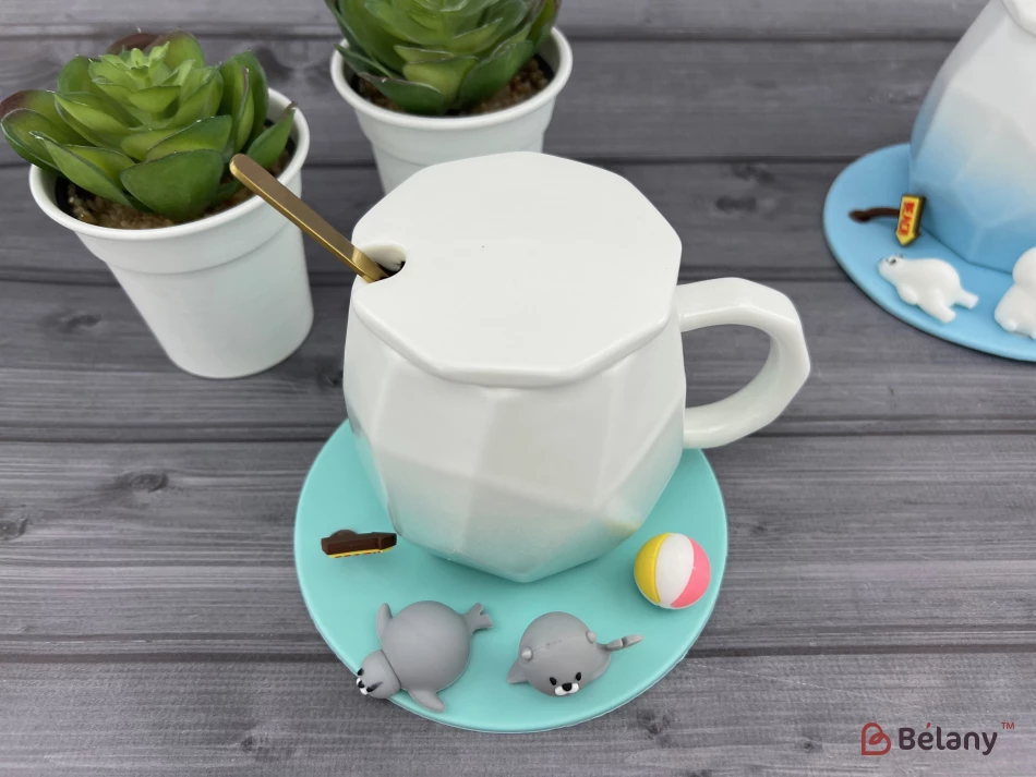 Керамічна чашка "Summer Time" аквамарин | 5