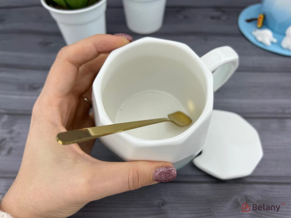 Керамічна чашка "Summer Time" аквамарин | 6