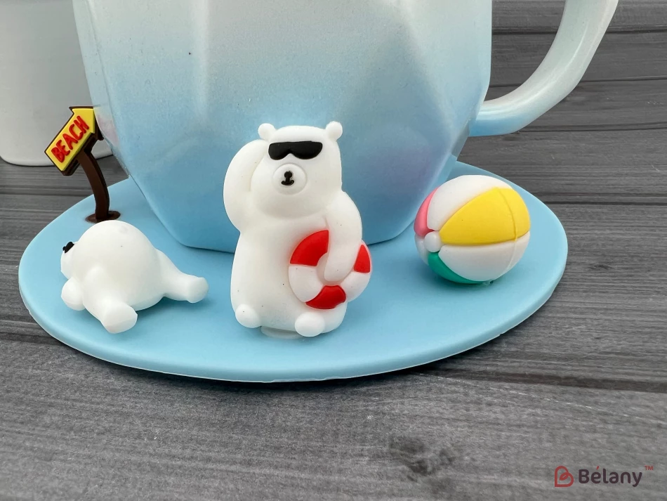 Керамічна чашка "Summer Time" блакитна | 2