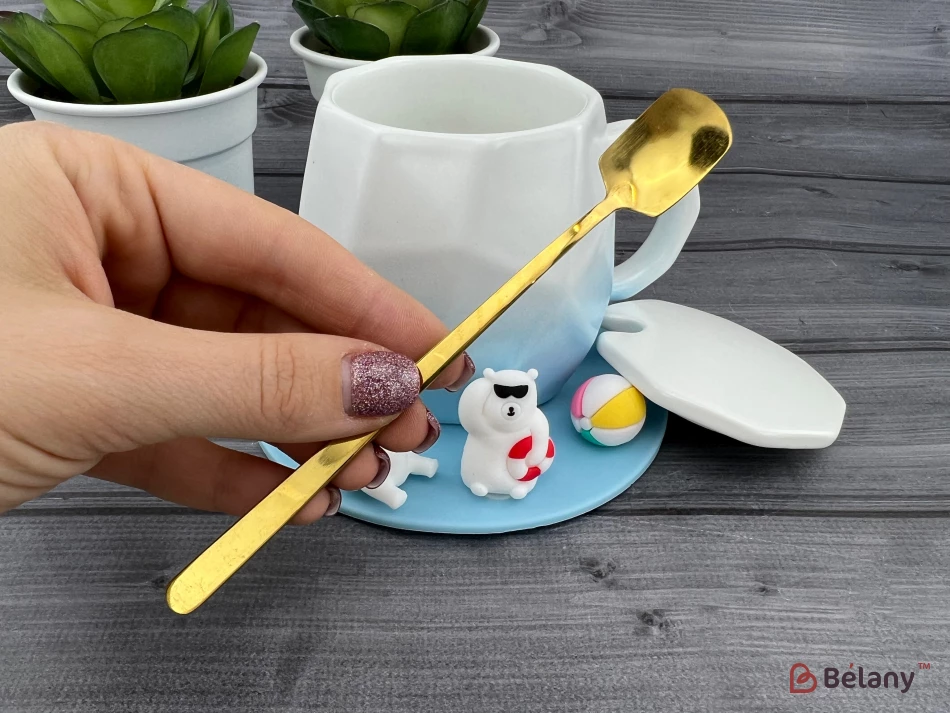 Керамічна чашка "Summer Time" блакитна | 5