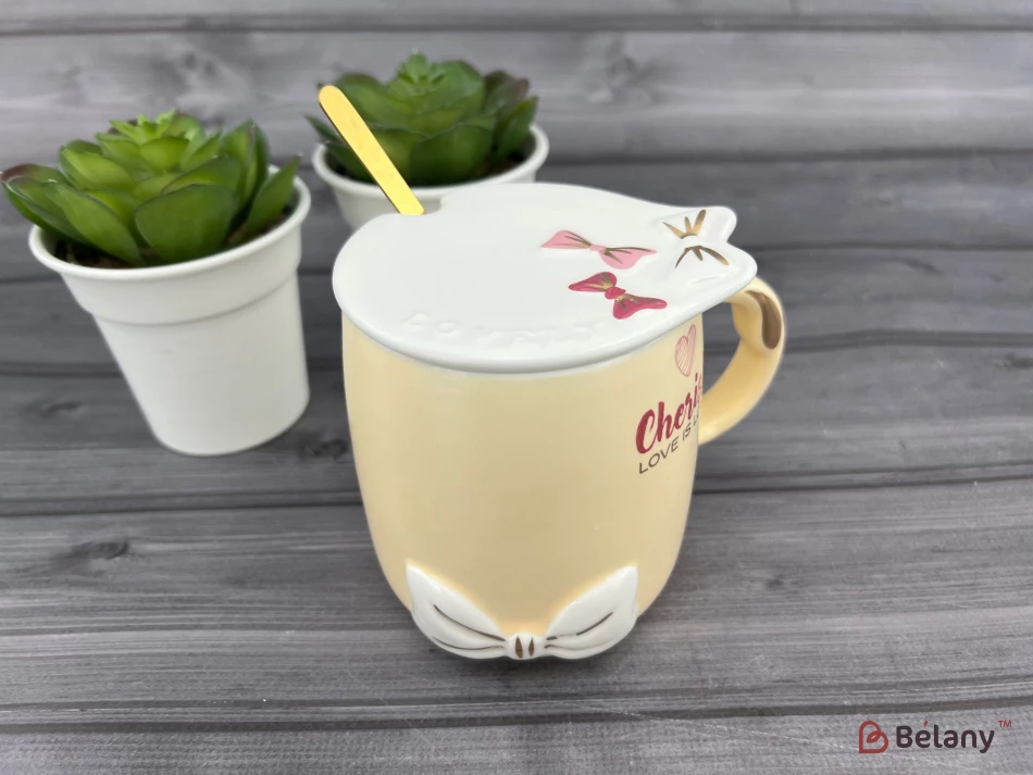 Керамічна чашка "Beauty Ribbon" кремова | 4