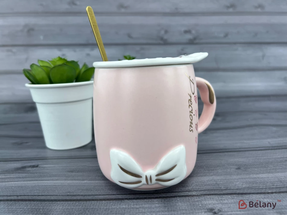 Керамічна чашка "Beauty Ribbon" рожева
