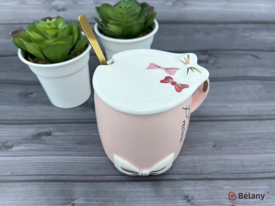 Керамічна чашка "Beauty Ribbon" рожева | 4