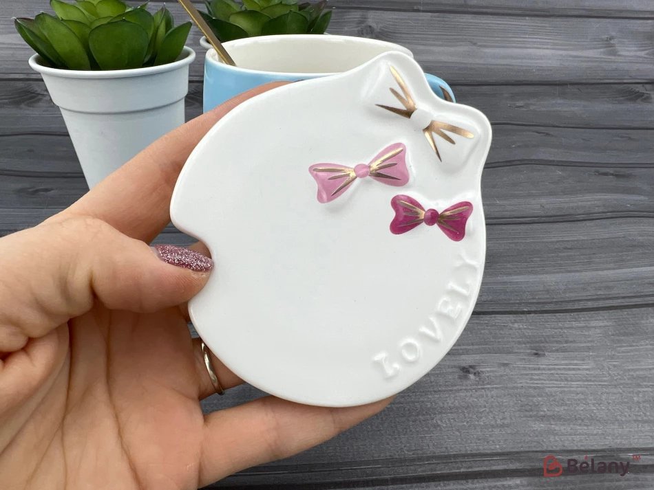 Керамічна чашка "Beauty Ribbon" блакитна | 3