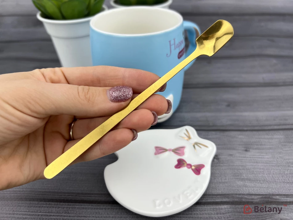 Керамічна чашка "Beauty Ribbon" блакитна | 5