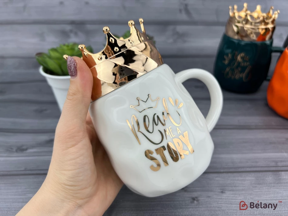 Керамическая чашка "Crowny" белая | 2