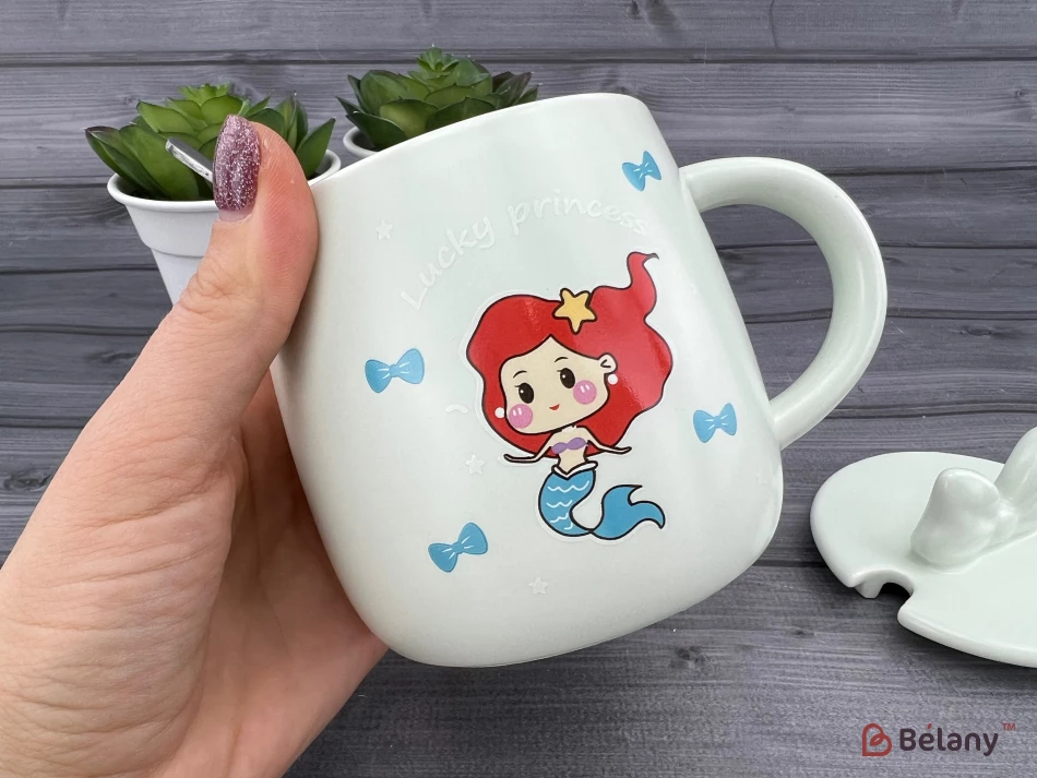 Керамічна чашка "Princess" м'ятна | 2