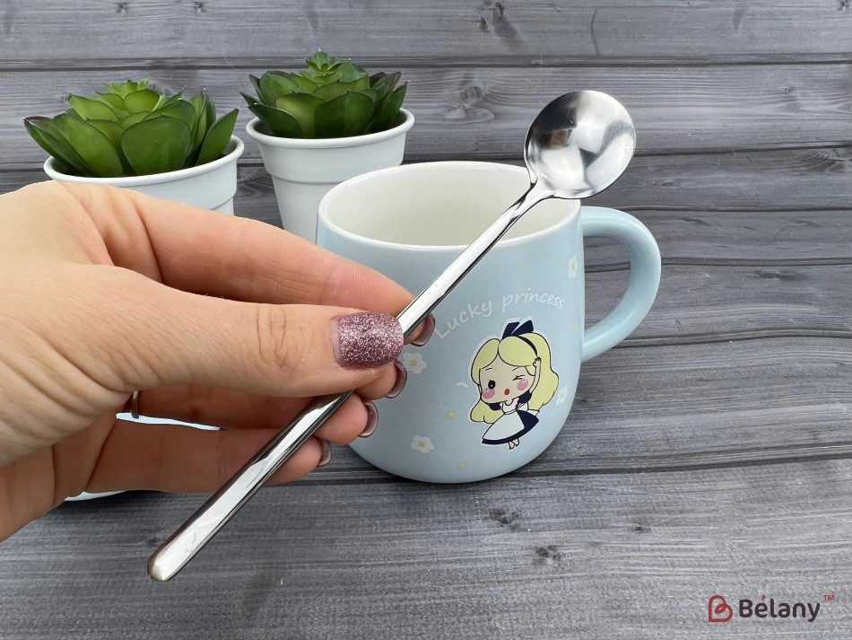 Керамическая чашка "Princess" голубая | 3